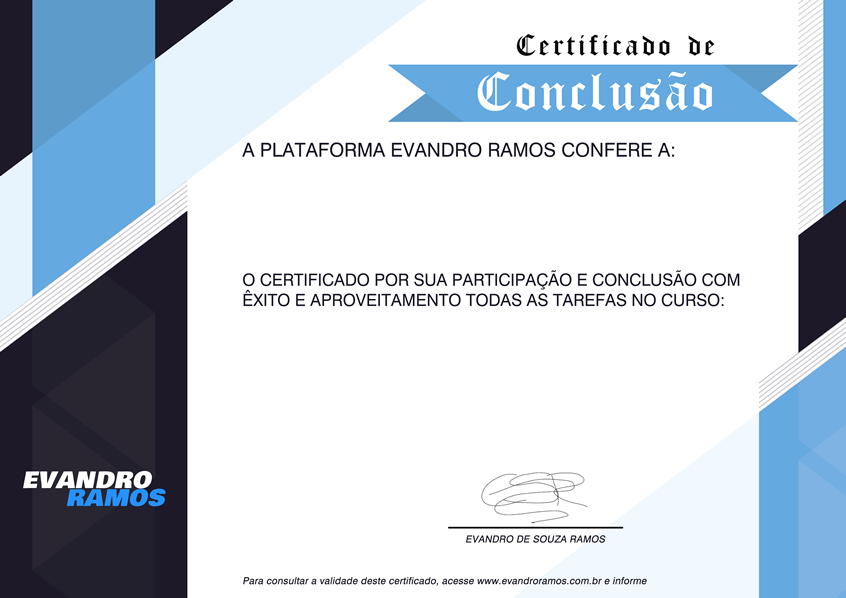 Certificado Evandro Ramos EAD